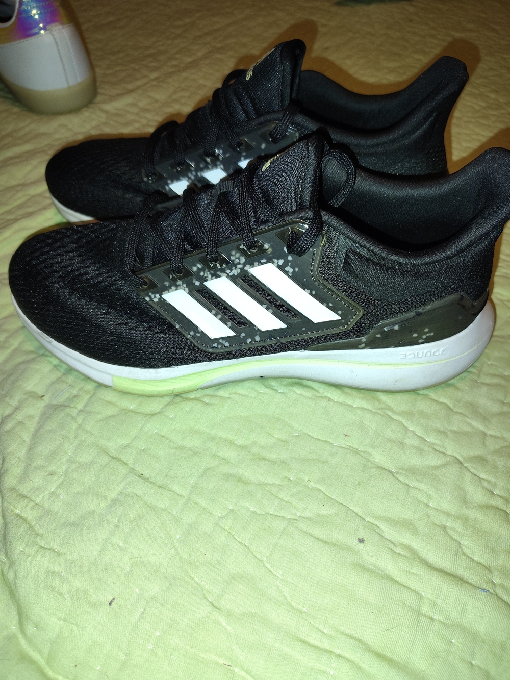 Adidas Men’s Black Running Shoes with White Stripes